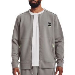 Bluza męska UNDER ARMOUR SUMMIT KNIT GRAPHIC FZ. Szare bluzy męskie Under Armour, m, bez wzorów, bez ramiączek, bez kaptura. Za 249.99 zł.