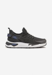 Ciemnoszare Buty Sportowe przed Kostkę Wsuwane z Elastyczną Cholewką Ripavela. Szare buty sportowe męskie Born2be, bez wzorów, przed kostkę, bez zapięcia. Za 89.99 zł.