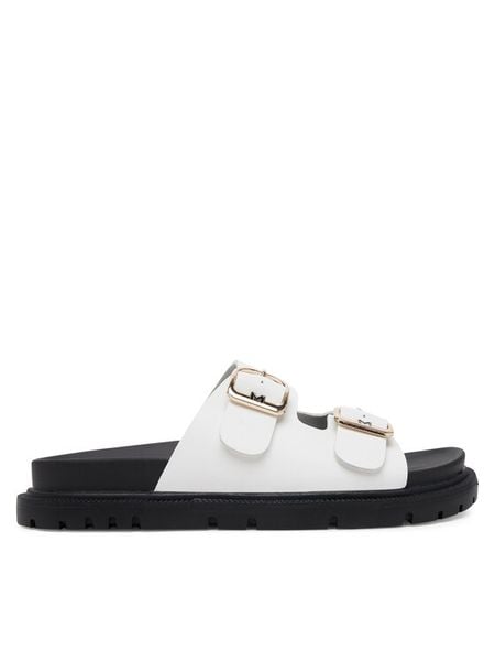 MEXX Klapki EO-MX/021C-HY Biały. Białe klapki damskie Mexx, bez wzorów, ze skóry, bez obcasa, bez zapięcia. Za 152.99 zł.