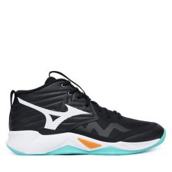 Buty halowe Mizuno. Czarne buty sportowe męskie Mizuno, bez wzorów, bez zapięcia, mizuno wave. Za 359.99 zł.
