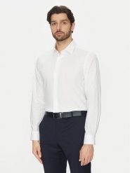 Michael Kors Koszula MK0DS01501 Biały Slim Fit. Białe koszule męskie Michael Kors, m, bez wzorów, z bawełny, biznesowe, bez kołnierzyka, bez ramiączek. Za 279.99 zł.