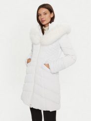 Guess Płaszcz zimowy New Oxana W4BL61 WGLZ0 Biały Regular Fit. Białe płaszcze damskie Guess, na zimę, s, z aplikacjami, z syntetyku, bez kołnierzyka, bez kaptura. Za 639.99 zł.