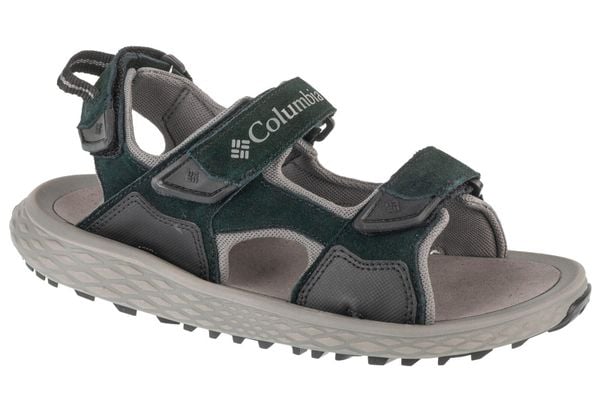 Sandały męskie, Konos Hiker 3-Strap Sandal. Czarne sandały męskie Columbia, bez wzorów, z materiału, sportowe, bez zapięcia. Za 259.99 zł.