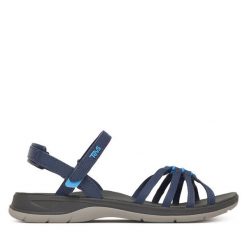 Sandały Teva. Niebieskie sandały damskie Teva, bez wzorów, bez obcasa, na płaskiej podeszwie, bez zapięcia. Za 399.99 zł.