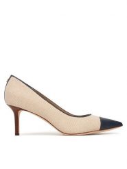 LAUREN RALPH LAUREN Szpilki 802P10395002 Beżowy. Brązowe szpilki damskie Lauren Ralph Lauren, bez wzorów, z materiału, bez obcasa, na szpilce, bez zapięcia. Za 729.99 zł.