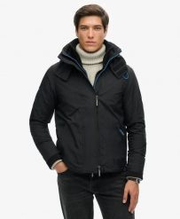Superdry Kurtka SD-Windcheater Pop Zip Hood Arctic – Ripstop, Slim. Czarne kurtki męskie Superdry, s, bez wzorów, z elastanu, bez kaptura. Za 423.05 zł.