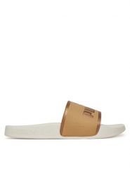 Puma Klapki Leadcat 2.0 Aqua Metallics 401707 02 Beżowy. Brązowe klapki damskie Puma, bez wzorów, ze skóry, bez obcasa, bez zapięcia. Za 79.99 zł.
