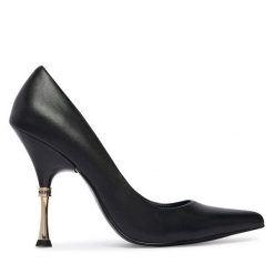 Szpilki Just Cavalli. Czarne szpilki damskie Just Cavalli, bez wzorów, bez obcasa, na szpilce, bez zapięcia. Za 976.99 zł.