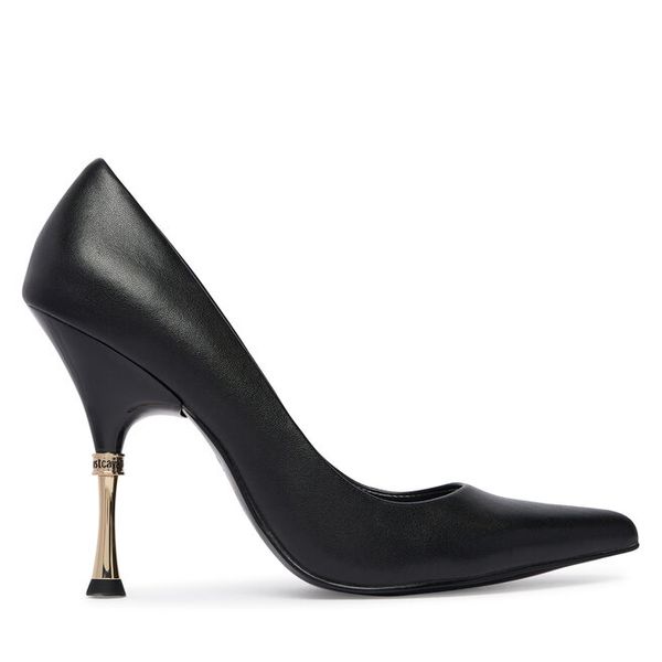 Szpilki Just Cavalli. Czarne szpilki damskie Just Cavalli, bez wzorów, bez obcasa, na szpilce, bez zapięcia. Za 554.99 zł.