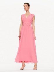 Rinascimento Sukienka wieczorowa CFC0114421003 Różowy Regular Fit. Czerwone sukienki damskie Rinascimento, m, bez wzorów, z syntetyku, wizytowe, bez kołnierzyka, bez ramiączek. Za 419.99 zł.