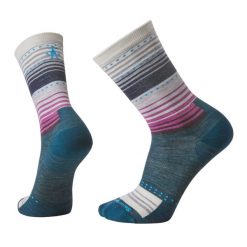 Skarpety trekkingowe Smartwool Everyday Stitch Stripe Crew. Szare skarpetki damskie Smartwool, bez wzorów, z wełny. Za 94.99 zł.