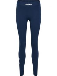 Damskie legginsy Hummel Elemental. Niebieskie legginsy damskie Hummel, bez wzorów, z bawełny. Za 191.00 zł.