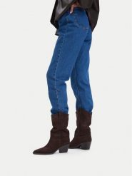 Badura Kowbojki C-KIANG-TS6359-01 Brązowy. Brązowe botki damskie Badura, bez wzorów, ze skóry, bez obcasa, na słupku, bez zapięcia. Za 299.99 zł.