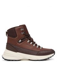Calvin Klein Trzewiki Hike Runner Mid Laceup Lth HM0HM02323 Brązowy. Brązowe botki męskie Calvin Klein, bez wzorów, ze skóry, bez obcasa, bez zapięcia. Za 699.99 zł.