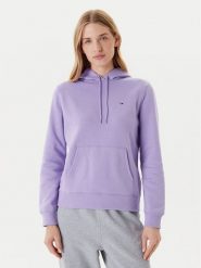 Tommy Jeans Bluza Flag DW0DW19958 Fioletowy Regular Fit. Fioletowe bluzy damskie Tommy Jeans, xs, bez wzorów, z bawełny, bez ramiączek, bez kaptura. Za 269.99 zł.