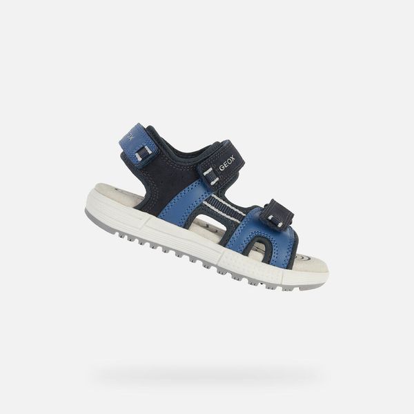 Sandały GEOX J SANDAL ALBEN Niebieski. Czerwone sandały damskie Geox, bez wzorów, ze skóry, bez zapięcia. Za 155.99 zł.