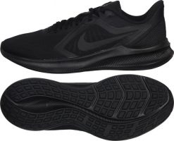 Nike Buty męskie Downshifte 10 czarne r. 42 (CI9981-002). Czarne buty sportowe męskie Nike, bez wzorów, bez zapięcia. Za 279.99 zł.