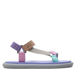Sandały Fly London. Szare sandały damskie Fly London, bez wzorów, bez obcasa, na płaskiej podeszwie, bez zapięcia. Za 217.99 zł.