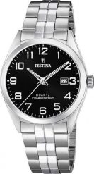 Zegarek Festina Zegarek męski Festina F20437-4 srebrny. Szare zegarki męskie Festina, bez wzorów, srebrne. Za 322.99 zł.