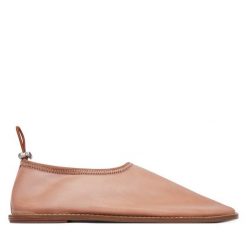 Baleriny Calvin Klein. Pomarańczowe balerinki damskie Calvin Klein, bez wzorów, z meshu, bez obcasa, bez zapięcia. Za 489.99 zł.
