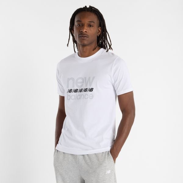 Koszulka męska New Balance MT51940WT – biała. Białe koszulki sportowe męskie New Balance, l, bez wzorów, z dresówki, bez ramiączek. Za 119.99 zł.