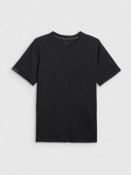 4F T-shirt regular gładki męski - czarny XXL. Czarne t-shirty męskie 4F, m, bez wzorów, z bawełny, bez kołnierzyka, bez ramiączek. Za 59.99 zł.