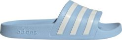 Adidas Klapki damskie adidas Adilette Aqua jasnoniebieskie IE8919 40,5. Niebieskie klapki damskie Adidas, bez wzorów, sportowe, bez obcasa, bez zapięcia. Za 109.08 zł.