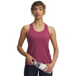 Damski tank top Under Armour Tech Knockout. Czerwone topy damskie Under Armour, bez wzorów, sportowe, bez kołnierzyka, bez ramiączek. Za 186.50 zł.