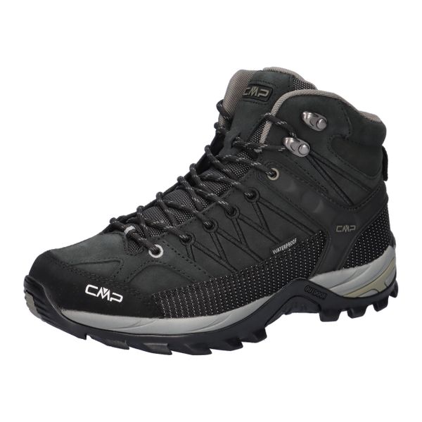 RIGEL MID TREKKING SHOE WP. Czarne trekkingi męskie CMP, z gumy, bez zapięcia. Za 461.45 zł.
