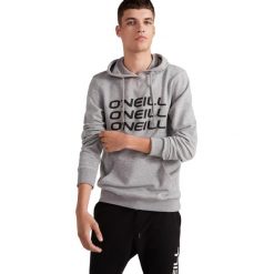 Bluza z kapturem O'Neill Triple Stack, Mężczyźni. Szare bluzy męskie O'Neill, m, bez wzorów, z bawełny, z kapturem. Za 290.00 zł.