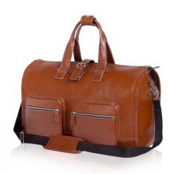 Skórzana torba męska na garnitur SL18 Harlow vintage brown. Brązowe garnitury męskie m, bez wzorów, vintage. Za 938.99 zł.