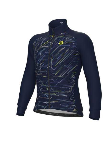 Kurtka rowerowa męska Alé Cycling Solid Byte. Niebieskie kurtki męskie ALÉ CYCLING, l, bez wzorów, z elastanu, bez kaptura, na fitness i siłownię. Za 542.99 zł.