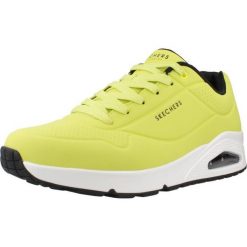 Buty SKECHERS UNO - STAND ON AIR Żółty. Żółte buty sportowe męskie Skechers, bez wzorów, z syntetyku, bez zapięcia. Za 367.99 zł.