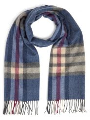 Finshley & Harding Męski szalik z kaszmiru Mężczyźni Kaszmir niebieski|czerwony w kratkę, ONE SIZE. Czerwone szaliki męskie Finshley & Harding, bez wzorów, z kaszmiru. Za 449.95 zł.