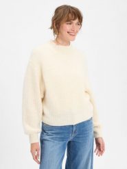 American vintage Damski sweter z dzianiny z zawartością alpaki - East Kobiety dzianina grubo tkana biały marmurkowy, M. Białe swetry nierozpinane damskie American Vintage, m, bez wzorów, z dzianiny, vintage, bez kołnierzyka, bez ramiączek. Za 679.95 zł.