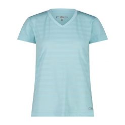 Koszulka damska turystyczna CMP 31T7666. Niebieskie bluzki damskie CMP, l, bez wzorów, sportowe, bez kołnierzyka, bez ramiączek. Za 192.00 zł.