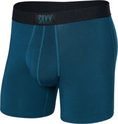 SAXX Bokserki męskie SAXX ULTRA Boxer Brief kapsle - turkusowy S. Niebieskie bokserki męskie Saxx, bez wzorów. Za 110.49 zł.