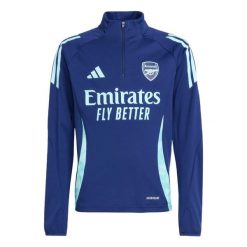 Bluza Arsenal Tiro 24 Training. Niebieskie bluzy damskie Adidas, bez wzorów, z dresówki, sportowe, bez ramiączek, bez kaptura. W wyprzedaży za 228.25 zł.