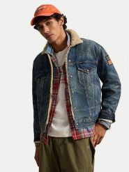 Polo Ralph Lauren Kurtka jeansowa 710B24520001 Niebieski Regular Fit. Niebieskie kurtki męskie Polo Ralph Lauren, m, bez wzorów, z jeansu, bez kaptura. Za 2,199.00 zł.