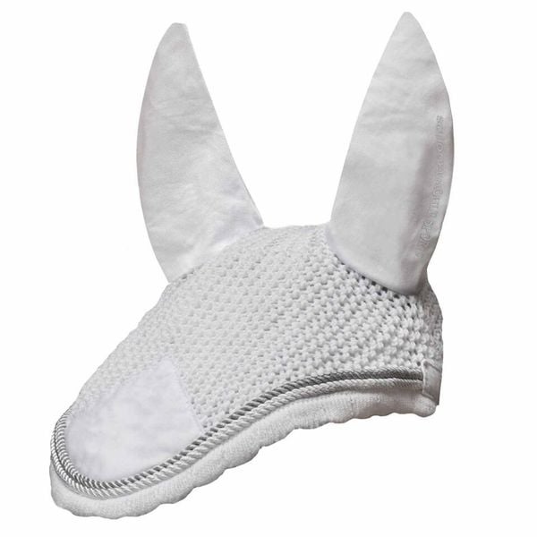 Czapka przeciw owadom dla konia Schockemöehle Neo Star Fly Veil. Białe czapki damskie SCHOCKEMÖHLE, bez wzorów, retro. Za 183.00 zł.