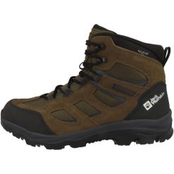 Buty trekkingowe męskie Jack Wolfskin Vojo 3 Texapore Mid. Brązowe buty zimowe męskie Jack Wolfskin, bez wzorów, z materiału, bez obcasa, bez zapięcia. Za 691.00 zł.