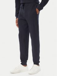 BOSS Spodnie dresowe Structure 50540577 Granatowy Regular Fit. Niebieskie spodnie sportowe męskie Boss, l, bez wzorów, z dresówki. Za 429.99 zł.