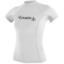 Damska koszulka typu rashguard O'Neill wetsuits Basic Skins. Niebieskie bluzki damskie O'Neill, xs, bez wzorów, sportowe, bez kołnierzyka, bez ramiączek. Za 169.50 zł.