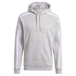 Bluza z kapturem adidas Squadra 21. Szare bluzy męskie Adidas, m, bez wzorów, z bawełny, z kapturem, do piłki nożnej. Za 235.65 zł.