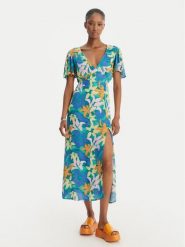 Billabong Sukienka letnia Jet Set EBJWD00134 Niebieski Regular Fit. Niebieskie sukienki damskie Billabong, na lato, xs, bez wzorów, z wiskozy, bez kołnierzyka, bez ramiączek. Za 339.99 zł.