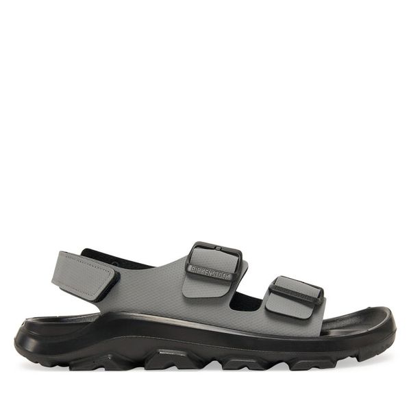 Sandały Birkenstock. Szare sandały damskie Birkenstock, bez wzorów, bez obcasa, na płaskiej podeszwie, bez zapięcia. Za 319.99 zł.