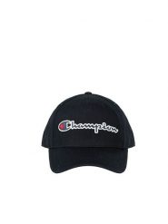 Czapka z daszkiem bejsbolówka damska. Czarne czapki damskie Champion, bez wzorów, z bawełny. Za 93.00 zł.
