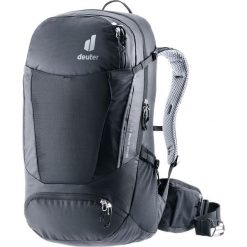 Plecak rowerowy Deuter Trans Alpine 32 EL - black/black. Czarne plecaki damskie Deuter, bez wzorów, sportowe. Za 686.99 zł.