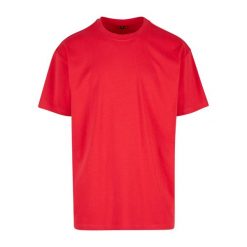 Ponadwymiarowa Koszulka Dla Dorosłych Unisex Heavyweight. Białe bluzki damskie BUILD YOUR BRAND, m, bez wzorów, sportowe, bez kołnierzyka, bez ramiączek. Za 78.99 zł.