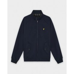 Kurtka bawełniana Lyle & Scott Harrington. Niebieskie kurtki męskie LYLE AND SCOTT, m, bez wzorów, z bawełny, casualowe, bez kaptura. Za 605.60 zł.